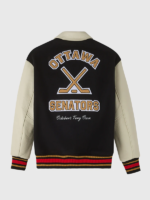 NHL-Ottawa-black-Whte-Varsity-Jacket