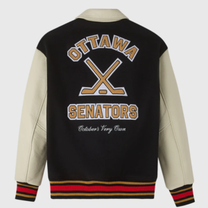 NHL-Ottawa-black-Whte-Varsity-Jacket