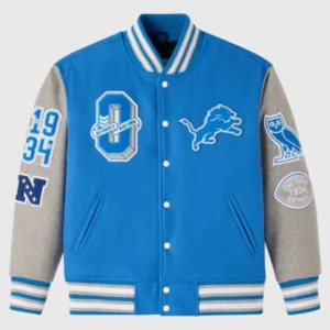 NFL OVO 2025 Detroit Lions Varsity Jacket