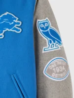 NFL OVO 2025 Detroit Lions Varsity Jacket