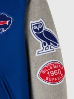 NFL Buffalo Bills OVO Royal Full-Snap Varsity Jacket