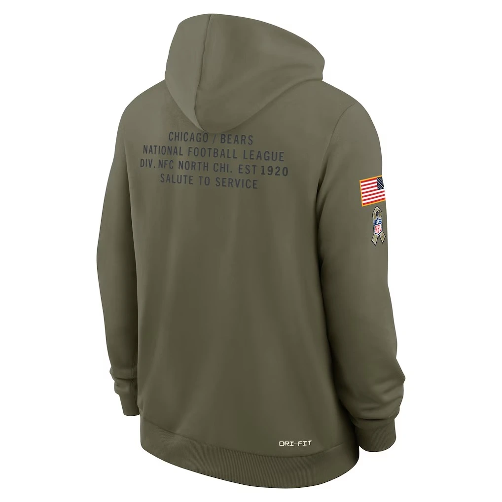 2025 Chicago Bears X Nike Salute to Service Dominant Jacket