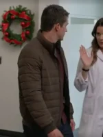 Robert Buckley Ted Cooper Brown Puffer Jacket 2025