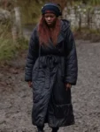 28 Years Later Nia DaCosta Black Puffer Hooded Coat