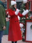A Christmas Angel Match Monica Red Wool Trench Coat