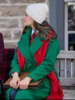 Meghan Ory Green Wool Coat 2025 Christmas Angel - Image 4