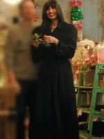 A Merry Little Ex-Mas Jameela Jamil Black Wool Coat