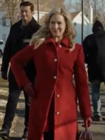 A Newport Christmas Ella Red Wool Coat