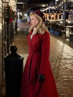 A Newport Christmas Ella Red Wool Coat - Image 3
