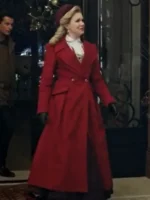 A Newport Christmas Ella Red Wool Coat - Image 2