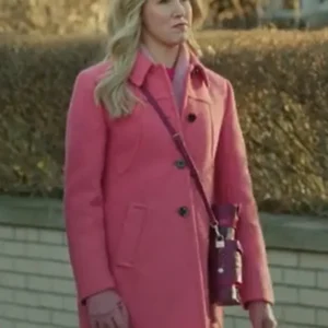 A Newport Christmas Ella Pink Wool Coat