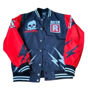 AEW Adam Copeland Rated R Satin Varsity Jacket