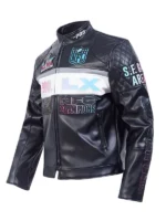 LX Super Bowl Moto Leather Jacket
