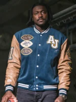 AJ Brown Philadelphia Eagles Green Wool Varsity Jacket