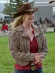 Finding Mr. Christmas 2025 Alison Sweeney Fringe Suede Jacket