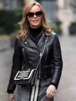 Amanda Holden Heart Radio Black Leather Jacket