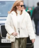 Amanda Holden Celebrity Style Faux Fur Jacket