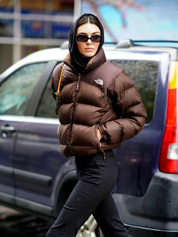 Kendall Jenner Brown Puffer Jacket Kendall Jenner Brown Puffer Jacket