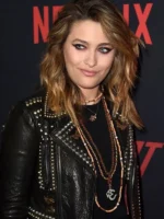Paris Jackson Biker Black Leather Jacket