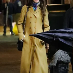 Anne Hathaway Rainy Night in NYC Trench Coat