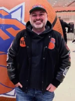 Anthony Donahue New York Knicks Black Varsity Jacket