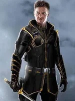 Hawkeye Avengers Endgame Hooded Leather Jacket