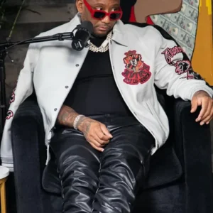 Maino Let’s Rap About It Grey Leather Jacket