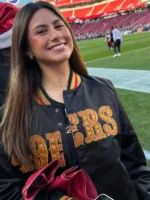 San Francisco 49ers Black Satin Raglan Jacket