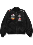 BAPE X F1LV Multi Logo Black Bomber Jacket