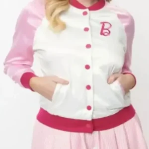 Barbie Vintage Pink Varsity Jacket