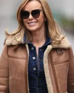 Amanda Holden Shearling Leather Jacket