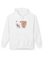 Bubu and Dudu Cartoon Black White Pink Hoodie