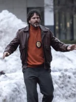 Dead Man’s Wire Cary Elwes Brown Leather Bomber Jacket