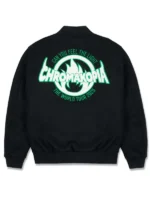 Chromakopia Tour 2025 Green Black Wool Varsity Jacket - Image 3
