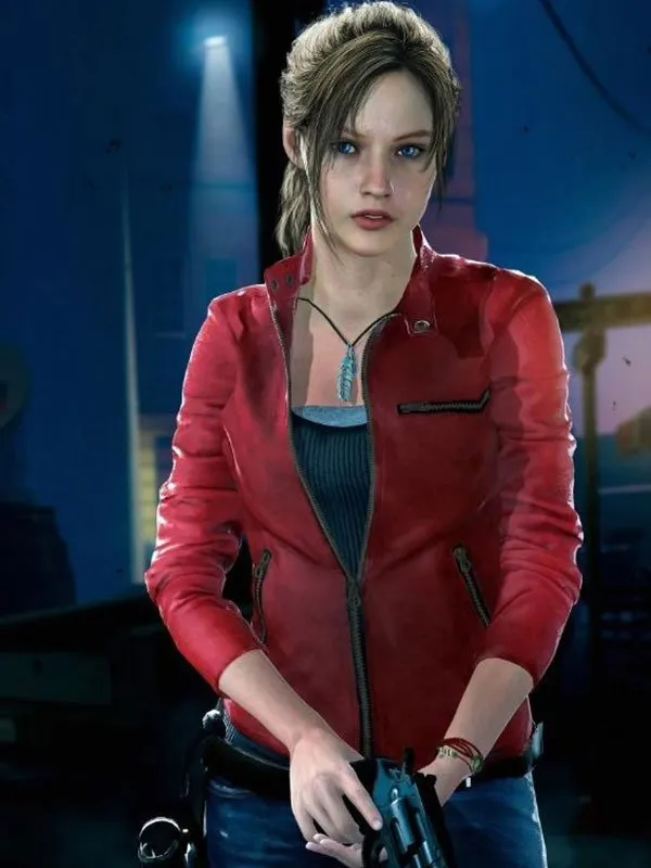 Claire Redfield Resident Evil 2 Red Leather Jacket Claire Redfield Resident Evil 2 Red Leather Jacket
