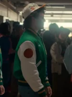 Stranger Things S05 Andy Hawkins Green Varsity Jacket - Image 4