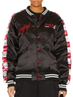 Coca Cola Racing Black Satin Varsity Jacket