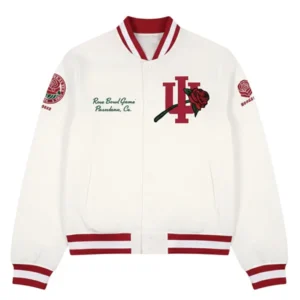 Indiana Hoosiers 2026 Rose Bowl White Varsity Jacket