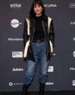 Dakota Johnson Quilted Black Leather Jacket