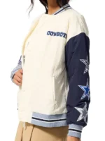 Terez x Dallas Cowboys Color Block Bomber Jacket