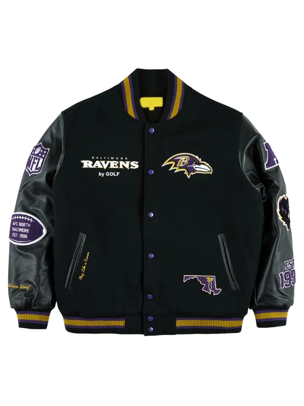 DeAndre Hopkins Ravens Black Letterman Varsity Jacket DeAndre Hopkins Ravens Black Letterman Varsity Jacket