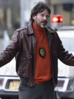 Dead Man’s Wire Cary Elwes Brown Leather Bomber Jacket - Image 2