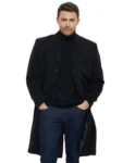 Jonathan Bennett Black Wool Coat Keller Christmas 2025