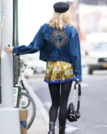 Elsa Hosk Street Style Denim Jacket