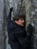 Tom Cruise Mission Impossible Fallout Black Leather Jacket