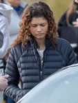 Zendaya Euphoria S03 Black Puffer Jacket