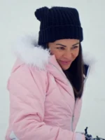 Janel Parrish Pink Ski Suit Finding Mr. Christmas S02