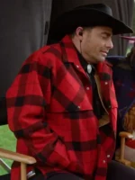 Jonathan Bennett Red Plaid Wool Jacket Finding Mr. Christmas - Image 3