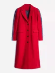 Melissa Peterman Red Wool Coat Finding Mr. Christmas S02