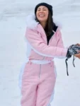 Janel Parrish Pink Ski Suit Finding Mr. Christmas S02